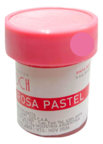 Colorante En Pasta Rosa Pastel Bloch X 15 G X 4 U.