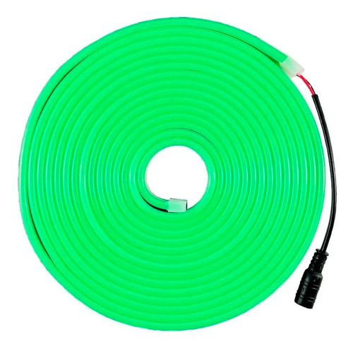 Tira Neon 5mt Seccionable Con Adaptador 110v Elige Color Mg Luz Verde