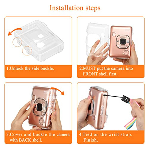 Fintie Funda Protectora Transparente Para Fujifilm Instax Mi