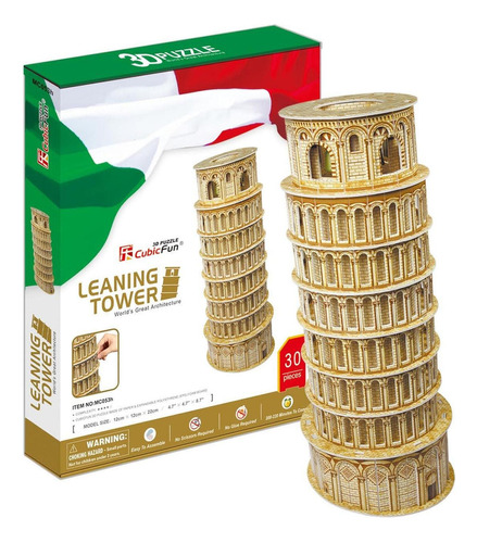 Puzzle 3d Torre De Pisa Italia Serie Mc Cubicfun Original 