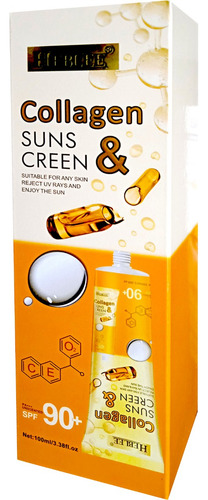 Bloqueador Solar 90+ Con Colágeno Y Baba De Caracol 100ml