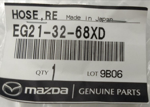 Imagen 3 de 3 de Manguera Para Mazda Eg21-32-68xd Power Steering Return Hose