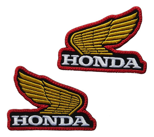 Parche Bordado Logo Honda Espejo Ambos Lados Alas Invertido