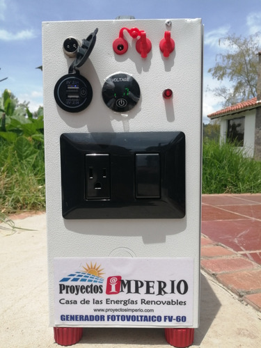 Imagen 8 de 10 de Planta Solar Fv40 Kit Básico Bombillos Led, Tomas Usb Y 110v