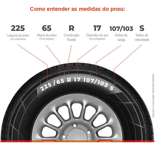 Kit 2 Pneu Xbri Aro 17 225/65r17 107/103s Brutus