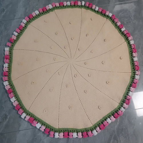 Manta De Ramo De Flores Crochet Suave Y Hecha Mano For Toda