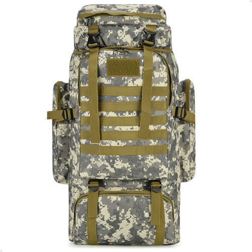 Mochila 80 Lt Tática Lorben Trilha Caminhada Lona Reforçada Cor Cinza Desenho Do Tecido Camuflado