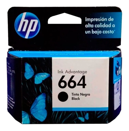 Cartucho Tinta Hp 664 Negro F6v29al Original 1115 2135 2675