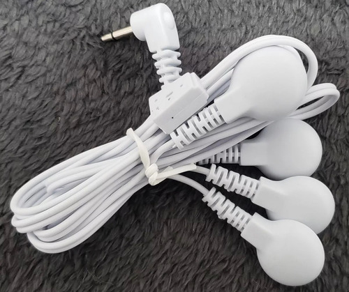 2 Cables Electrodos Repuesto 1-4 Botones Tens/ems Plug 2.5mm