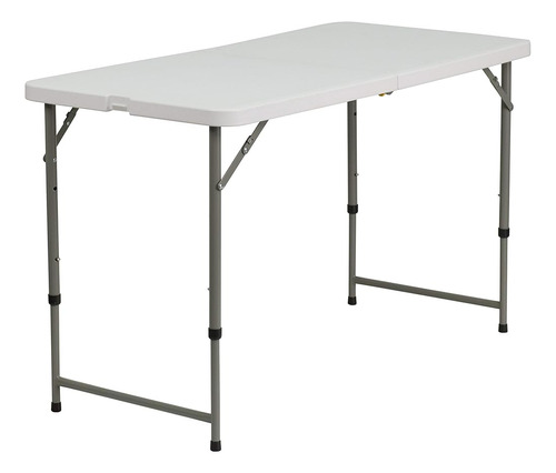 Muebles Flash Mesa Plegable De Plástico Blanco De Granito Aj