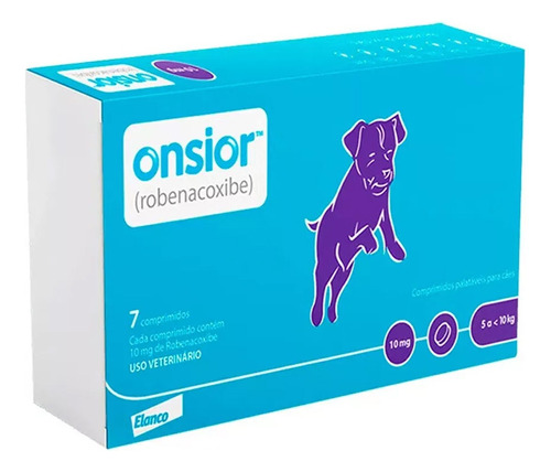 Anti-inflamatório Para Cães Onsior 10 Mg 5 A 10 Kg 7 Comp