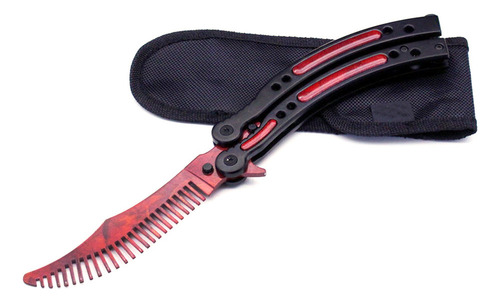 Peine Plegable De Acero Inoxidable Con Forma De Mariposa Par