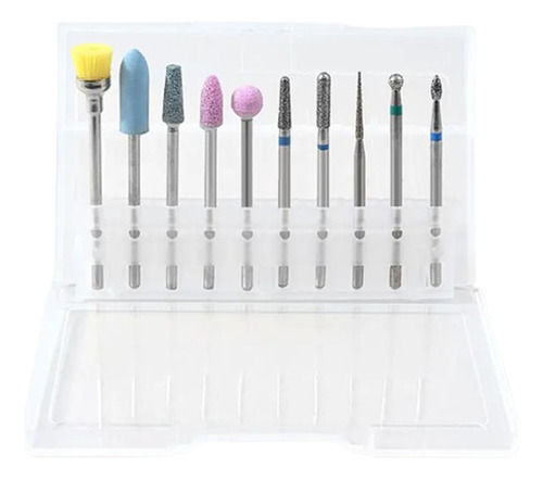 Kit 10 Fresas Brocas Para Torno Manicura, Pedicura Rusa 