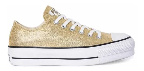 Zapatilla Converse Plataforma Star Lift Ox Mujer Dorado | Budah Company