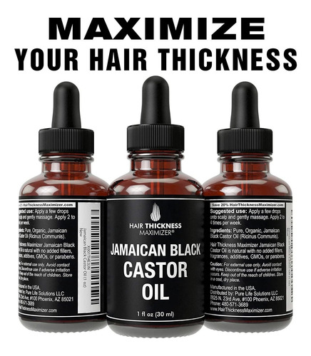 Aceite De Ricino Negro Jamaicano (1 Fl Oz) Por Hair Thicknes