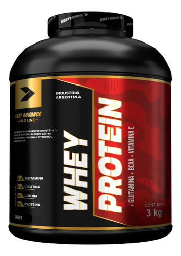 Combo Whey Body Advance 3 Kg + Shaker Flip 500 Ml Con Scoop Dulce De Leche