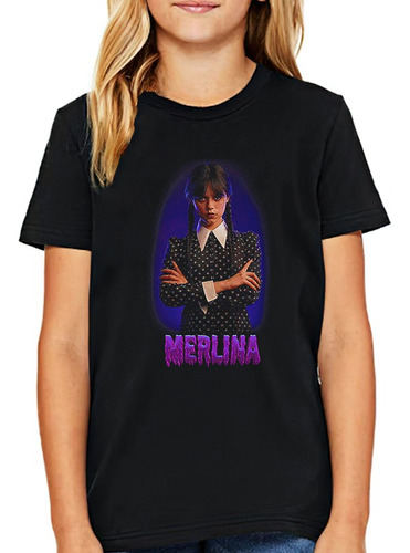 Poleras Con Diseño Merlina Locos Adams Nuevo