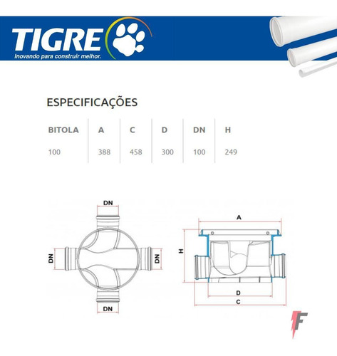 Imagem 3 de 5 de Caixa De Inspecao De Esgoto Dn100 Tigre Original 27801056