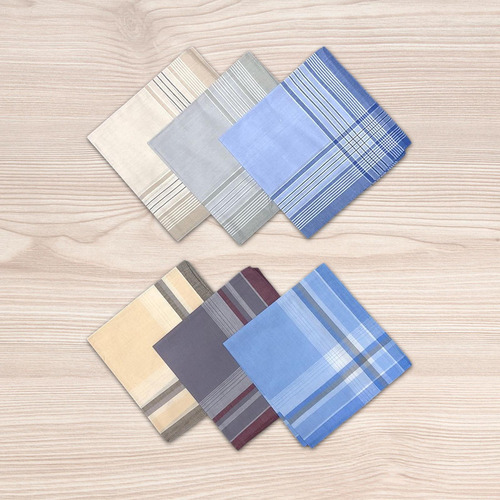 Pañuelos De Algodón Para Hombre Pañuelos 6 Piezas