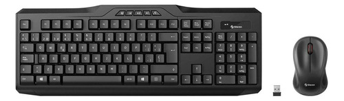 Teclado Y Mouse Inalámbricos Ergonómicos | Com-655 Color del mouse Negro Color del teclado Negro