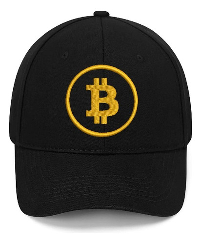 Gorro Jockey Visera Curva Bitcoin Bordado