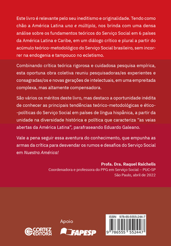 Serviço Social, Fundamentos E Tendências Teóricas:: Contribuições Ao Debate Latino-americano, De José Fernando Siqueira Da Silva., Vol. 1. Editorial Cortez, Capa Mole Em Português