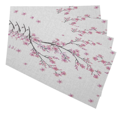 Sakura - Manteles Individuales Con Diseño De Ramas De Cerezo