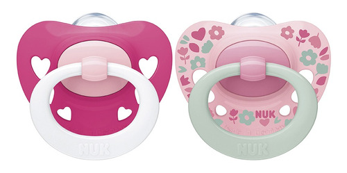 Chupete Nuk Signature Silicona 6m+ Rosa - Bebés Y Niños