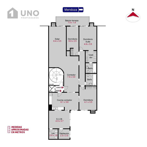 Imagen 21 de 21 de Mendoza Y Pte. Roca - Piso Exclusivo De 3/4 Dormitorios.