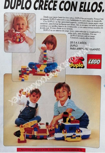 Cartel Retro Cartel De Juguetes Lego 1980s