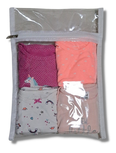 Sacos Para Separar Roupas Mala Viagem Look Roupas Sujas Kit5 Cor Branco