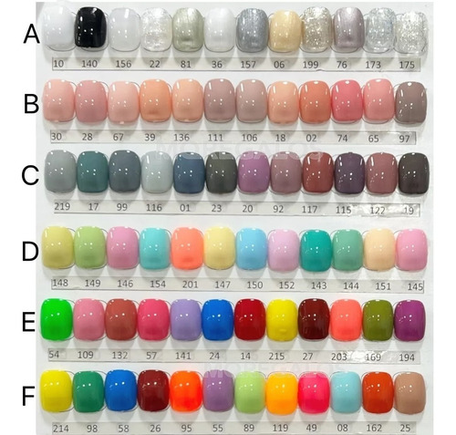 Kit Esmaltes X6 Semipermanentes Gel Uv/led Colores Nuevo