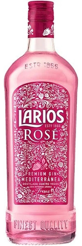 Gin Premium Larios Rose Mediterránea 700ml Pack X2 Botellas