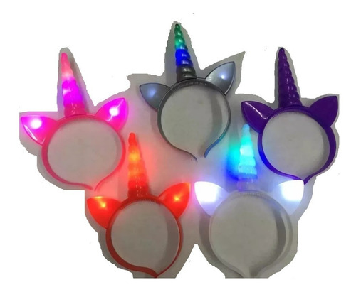 10 Diadema Unicornio Luz Led Little Pony Princesa Cuerno
