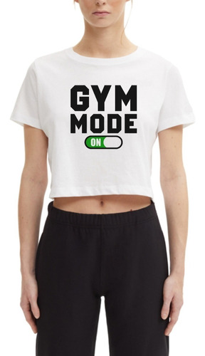Playera Gym Mujer Tipo Crop Top Diseño2 / Blusa Moda Dama