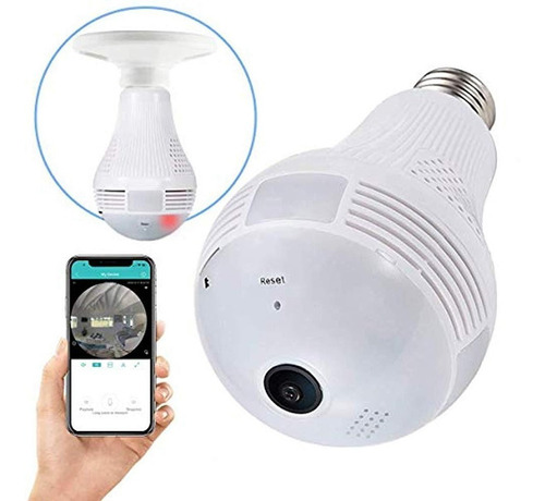 Foco Camara Espia Parlnate Microfono Wifi De Oferta