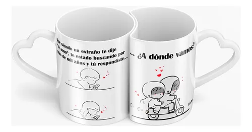 Taza con dibujo de mujer para parejas