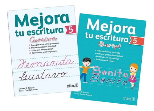 Pack Mejora Tu Escritura Cursiva Y Script Del 5 Trillas