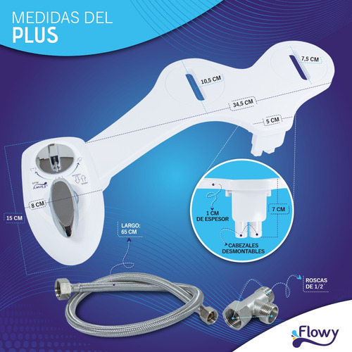 Imagen 8 de 10 de Bidet Para Inodoro Facil Instalacion Adaptable Ducha + Kit!