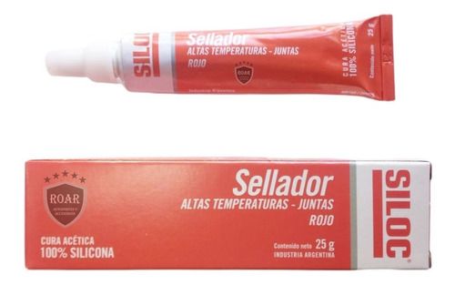 Sellador Silicona Forma Juntas Alta Temperatura Rojo 25 Gr