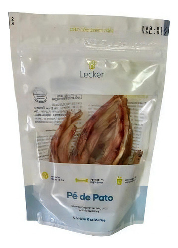 6 Pé De Pato Petisco Desidratado Lecker Natural Saboroso Cão