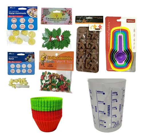 Kit Mini Bolo, Cupcake, Muffins E Biscoitos De Natal