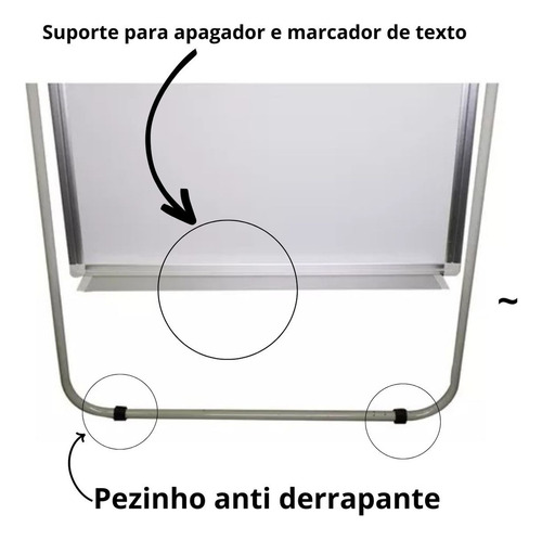 Flip Chart Magnético Liquido Limpeza Bloco De Sulfite 96x66