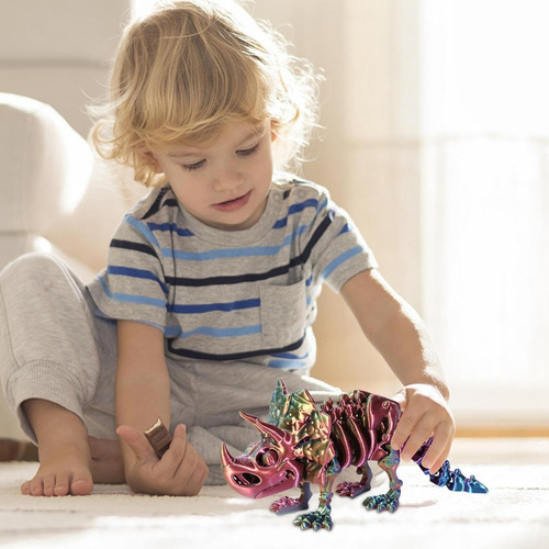 Figura De Dinosaurio Impresa En 3d, Juguete De Dinosaurio