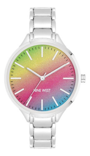 Reloj Nine West Multicolor -arcoiris Mujer Nw/2853rbsv Color de la correa Acero
