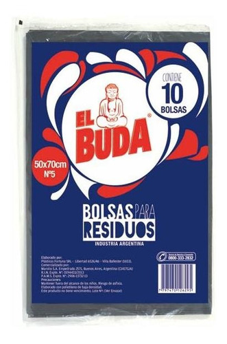 Pack X 3 Unid Bolsa  Resn*5 50x70 Cm El Buda Bolsas