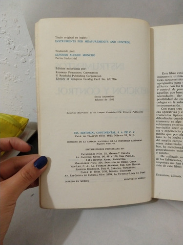 Instrumentos Para Medición Y Control W G Holzbock (Usado)