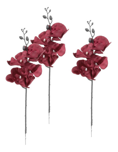 3 Piezas De Tallos De Arreglo De Flores De Phalaenopsis De