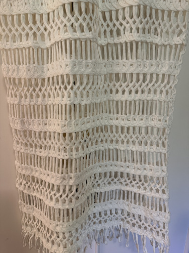 Zara Vestido Macramé Blanco Talle S /m