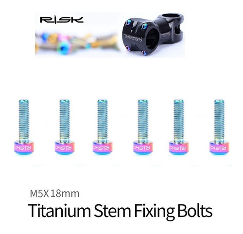 Imagen 6 de 7 de Tornillo Titanio Bicicleta Tornasol Mtb Ruta Potencia Risk